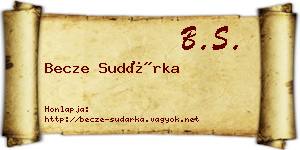 Becze Sudárka névjegykártya